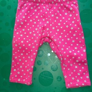 Pink Baby Leggings with Star Pattern